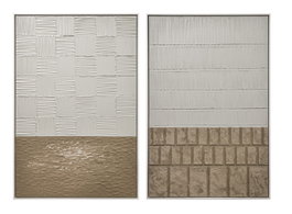 DKD Home Decor Cuadro Lienzo Yeso 83x4,5x123 Moderno Surtido de 2 unidades
