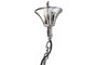 DKD Home Decor India lamps 1c25 Lámpara de Techo Acero y Cristal Plateado Marron 80 x 80 x 80 cm