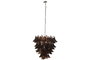 DKD Home Decor India lamps 1c25 Lámpara de Techo Acero y Cristal Plateado Marron 80 x 80 x 80 cm