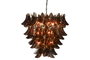 DKD Home Decor India lamps 1c25 Lámpara de Techo Acero y Cristal Plateado Marron 80 x 80 x 80 cm