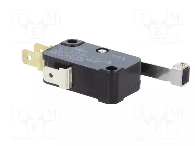 Aratas (Formerly Omron Components) Microconmutador SNAP ACTION SPDT 15A/250VAC V1561C25 Aratas (Formerly Omron Components) Microconmutador SNAP ACTION SPDT 15A/250VAC V1561C25