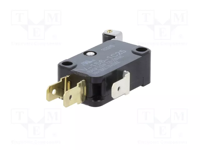 Aratas (Formerly Omron Components) Microconmutador SNAP ACTION SPDT 15A/250VAC V1561C25 Aratas (Formerly Omron Components) Microconmutador SNAP ACTION SPDT 15A/250VAC V1561C25