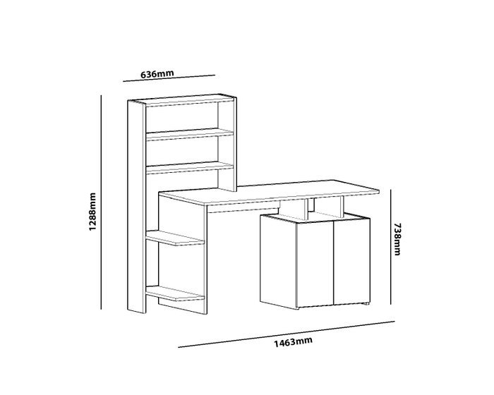 Hanah Home Mesa de Estudio Nogal y Blanco, Amplia Superficie y Estantería, 146.3x73.8x60cm Hanah Home Mesa de Estudio Nogal y Blanco, Amplia Superficie y Estantería, 146.3x73.8x60cm