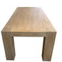 DKD Home Decor Mesa Comedor Minimal bs1c25 Olmo Macizo Natural 100 x 76 x 220 cm