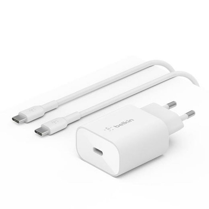 Cargador de Pared + Cable USB-C Belkin Blanco 25 W (6 Unidades) Cargador de Pared + Cable USB-C Belkin Blanco 25 W (6 Unidades)
