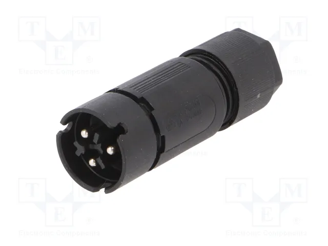 WIELAND Conector Industrial Redondo Macho RST de 3 Pines, Negro WIELAND Conector Industrial Redondo Macho RST de 3 Pines, Negro