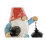 DKD Home Decor Decoración Luminosa LED de Gnomos Solar, Surtido de 2 Unidades