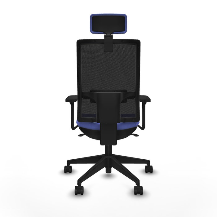 PIQUERAS Y CRESPO Silla de oficina Horna con mecanismo Sincro, Azul claro y Negro