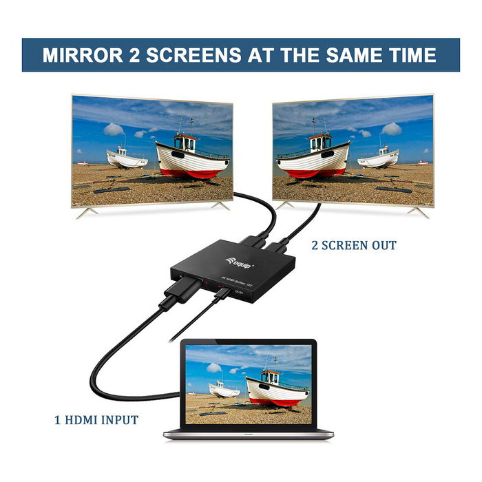 Equip Splitter HDMI 1.4 Ultra Slim 2 Puertos 4K/30Hz Negro Equip Splitter HDMI 1.4 Ultra Slim 2 Puertos 4K/30Hz Negro
