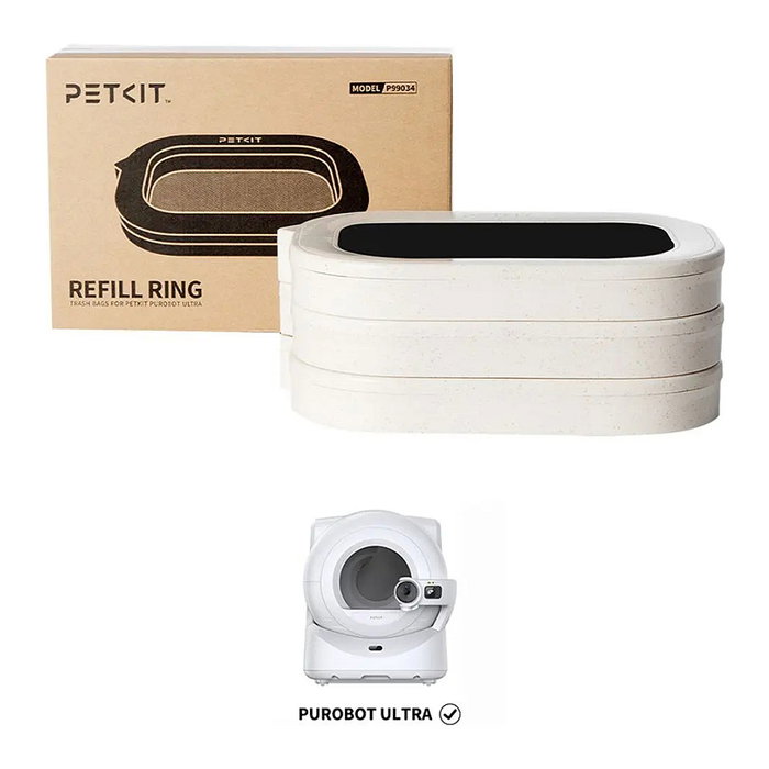 PETKIT Purobot Ultra Bolsas de Residuos para Caja de Arena - Pack de 2 Unidades, Acero, Compatible con Modelo PUROBOT ULTRA, Certificación CE