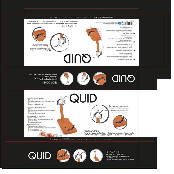 Jamonero Codo Metal Pedroches Quid 33x21x42 cm (8 Unidades) Jamonero Codo Metal Pedroches Quid 33x21x42 cm (8 Unidades)