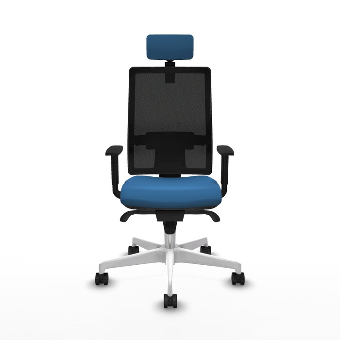 PIQUERAS Y CRESPO Silla de oficina Horna con Mecanismo Sincro Azul claro y Negro