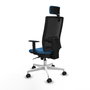 PIQUERAS Y CRESPO Silla de oficina Horna con Mecanismo Sincro Azul claro y Negro