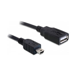 DeLOCK Cable USB 2.0 A a Mini USB B Macho/Macho 0.5m Negro - 82905