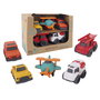 Tachan Set 5 Vehiculos Eco Bio T01044 Fabricados con Paja de Trigo Juguetes Sostenibles +18 Meses