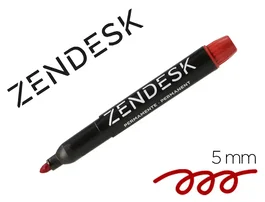 Zendesk Rotulador Permanente Rojo Punta Redonda 5mm Marcador Resistente Agua