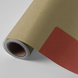 PRYSE Bobina papel de regalo kraft alisado doble cara rojo-oro 62cm x 4kg