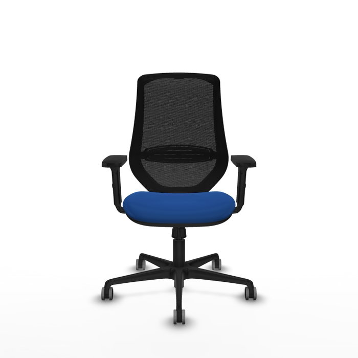PIQUERAS Y CRESPO Silla de oficina Mardos con mecanismo Sincro, Azul y Negro