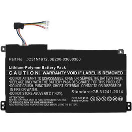 CoreParts Batería para Asus E410MA, E510MA y VivoBook 14, Li-Polymer 41.04Wh 11.4V 3600mAh Negra