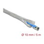 DeLOCK Manguito trenzado para apantallamiento EMC auto-cerrante 5 m x 10 mm Plata