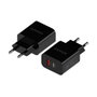 AISENS Cargador de Pared 20W con 1xUSB-C PD3.0 y 1xUSB-A QC3.0, Negro