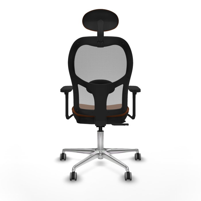 PIQUERAS Y CRESPO Silla de oficina Jorquera con mecanismo Sincro/Traslack, Marrón/Gris