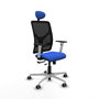 PIQUERAS Y CRESPO Silla de oficina Motilla con mecanismo Sincro/Traslack, Azul y Negro