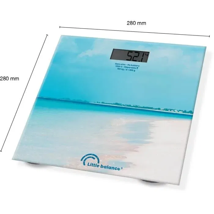 Little Balance LIT3760240788409 Báscula de baño Caribe USB-C