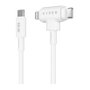 HYPER HyperJuice Cable USB-C a USB-C/Lightning 1,5 m Blanco