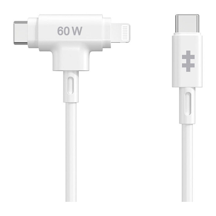 HYPER HyperJuice Cable USB-C a USB-C/Lightning 1,5 m Blanco HYPER HyperJuice Cable USB-C a USB-C/Lightning 1,5 m Blanco