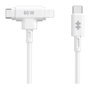 HYPER HyperJuice Cable USB-C a USB-C/Lightning 1,5 m Blanco