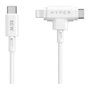 HYPER HyperJuice Cable USB-C a USB-C/Lightning 1,5 m Blanco