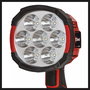 Einhell TE-CL 18/2500 Li AC solo Akku-Lampe, Lámpara LED 2500 lm, 7 bombillas, Negro/Rojo