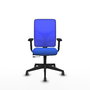 PIQUERAS Y CRESPO Silla de oficina Motilla con mecanismo Sincro/Traslack, Azul