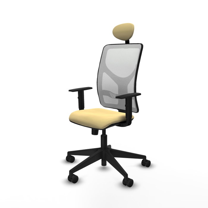 PIQUERAS Y CRESPO Silla de oficina Motilla con mecanismo Sincro, Crema y Blanco PIQUERAS Y CRESPO Silla de oficina Motilla con mecanismo Sincro, Crema y Blanco