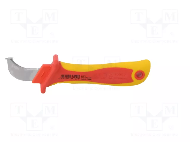 WIHA Cuchillo para eléctricos semiredondo con pie guía 200mm