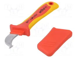WIHA Cuchillo para eléctricos semiredondo con pie guía 200mm