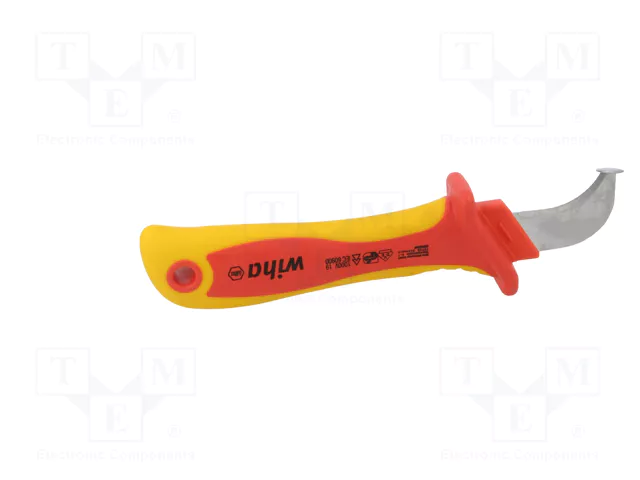 WIHA Cuchillo para eléctricos semiredondo con pie guía 200mm