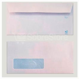 Yosan Sobre Offset 90 gr 115x225 Blanco Tira Autoadhesiva Ventana Izquierda -500U-