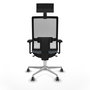 PIQUERAS Y CRESPO Silla de oficina Horna con mecanismo Sincro, Gris y Blanco