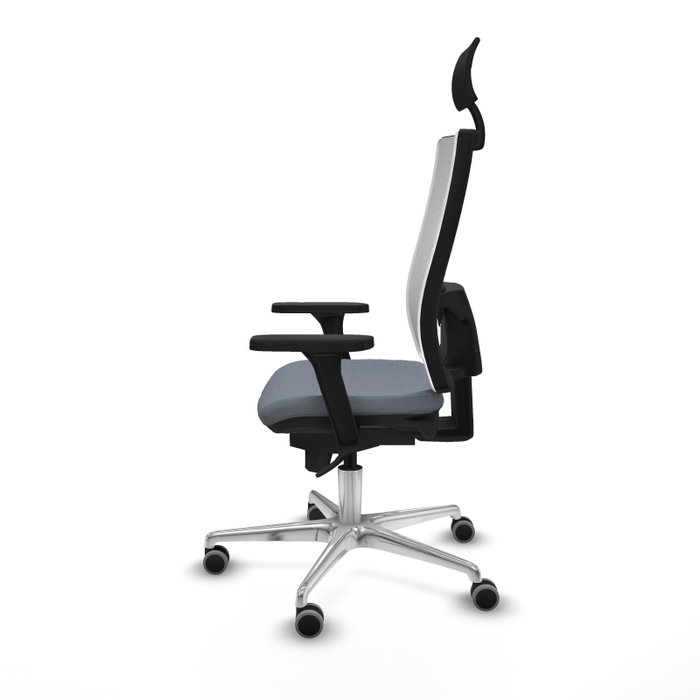 PIQUERAS Y CRESPO Silla de oficina Horna con mecanismo Sincro, Gris y Blanco PIQUERAS Y CRESPO Silla de oficina Horna con mecanismo Sincro, Gris y Blanco