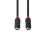 Lindy 37001 Cable USB4 Gen 3x2 USB-C a USB-C 40 Gb/s, 240W, 1m, Negro, Macho a Macho