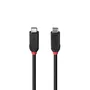 Lindy 37001 Cable USB4 Gen 3x2 USB-C a USB-C 40 Gb/s, 240W, 1m, Negro, Macho a Macho