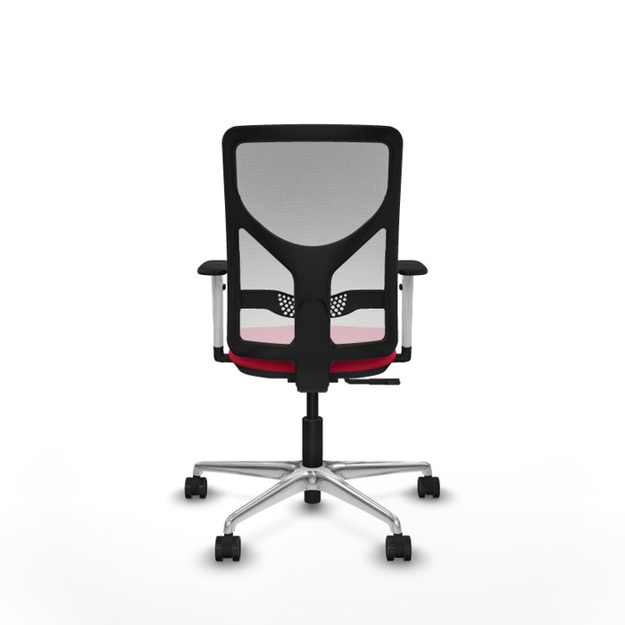 PIQUERAS Y CRESPO Silla de oficina Motilla con mecanismo Sincro, Rojo y Blanco