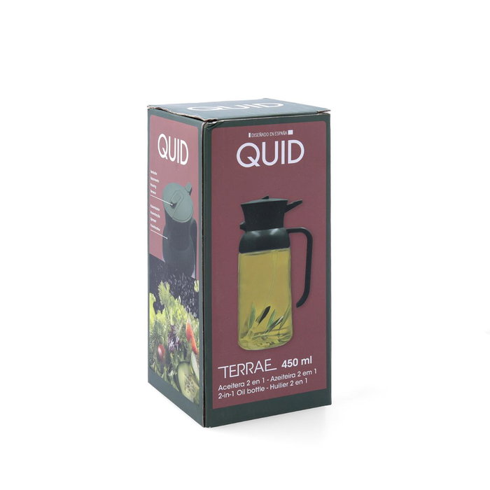 Quid Aceitera Spray con Vertedor Terrae 450 mL (12 Unidades) Verde