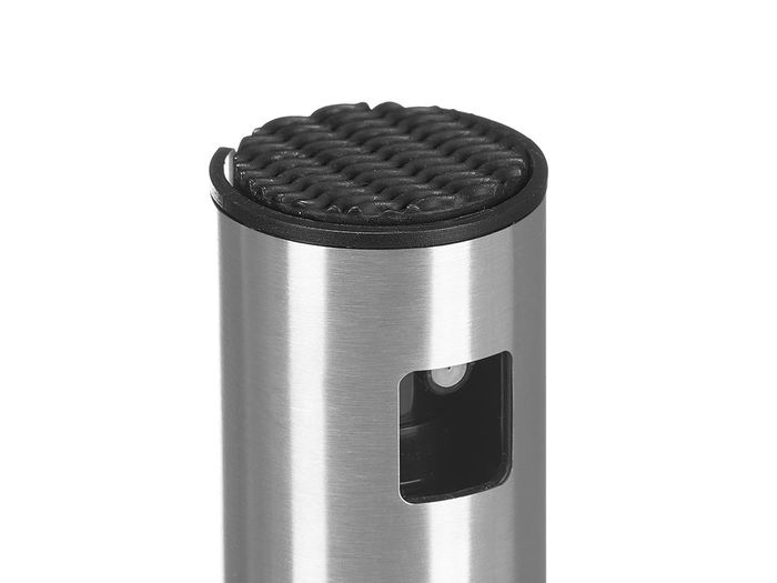 Vivalto Aceitera Vidrio 100 ml con Difusor, Transparente/Acero, 4.5x17x4.5 cm (Set de 24)