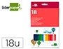 Liderpapel Lápices de Colores Escolares Caja 18 Unidades Colores Surtidos Mina Extrarresistente