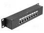 DeLOCK 43304 Patch Panel de 16 Puertos Cat6 Negro