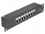 DeLOCK 43304 Patch Panel de 16 Puertos Cat6 Negro