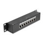 DeLOCK 43304 Patch Panel de 16 Puertos Cat6 Negro